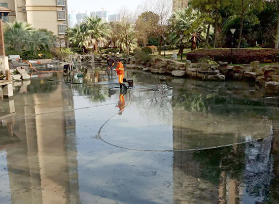 永修景观池淤泥清理